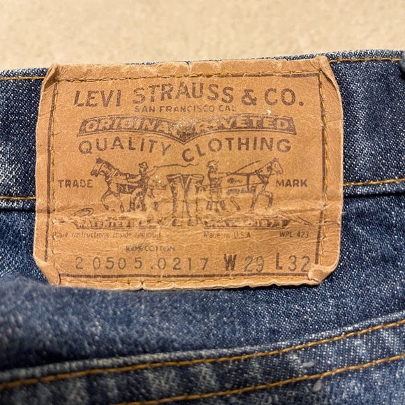VINTAGE LEVIS 505 ORANGE TAB JEANS - Picture 4 of 5